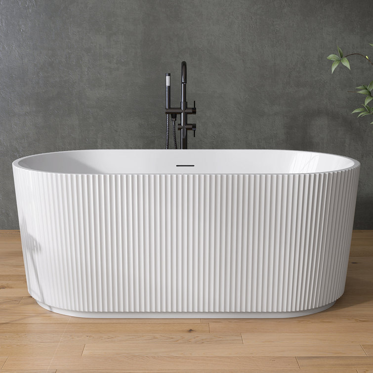 59'' x 29.5'' Freestanding Soaking Acrylic Bathtub