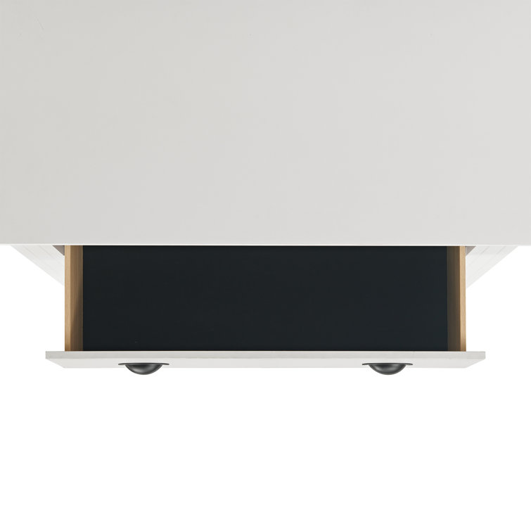 White 5-Drawer Chest with Felt Lined Top Drawer