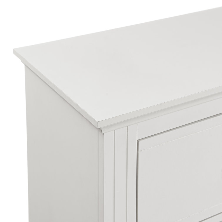 White 5-Drawer Chest with Felt Lined Top Drawer