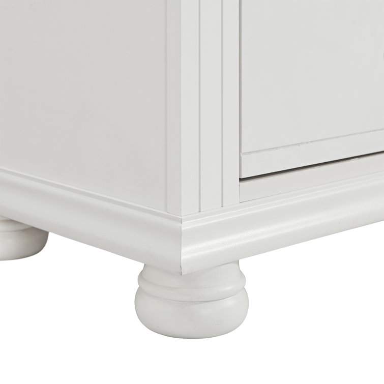 White 5-Drawer Chest with Felt Lined Top Drawer