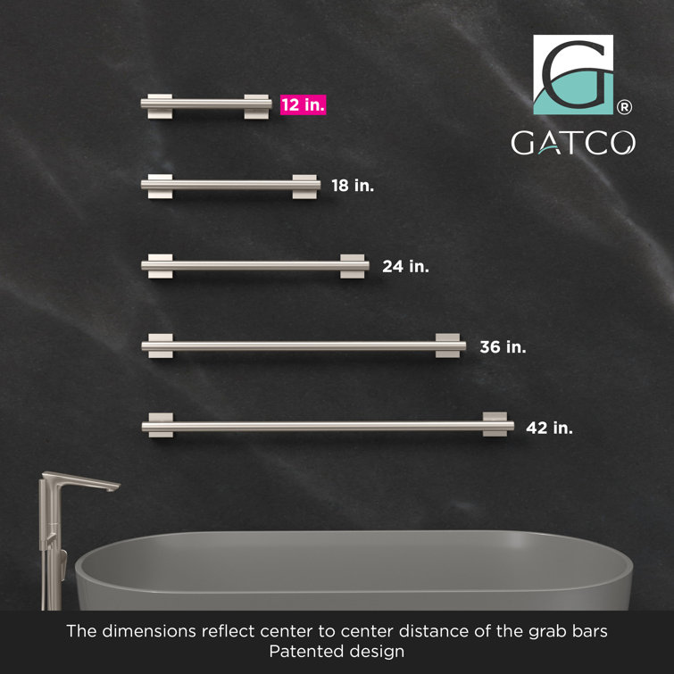 Elevate 42" Satin Nickel Stainless Steel Wall Mount Grab Bar