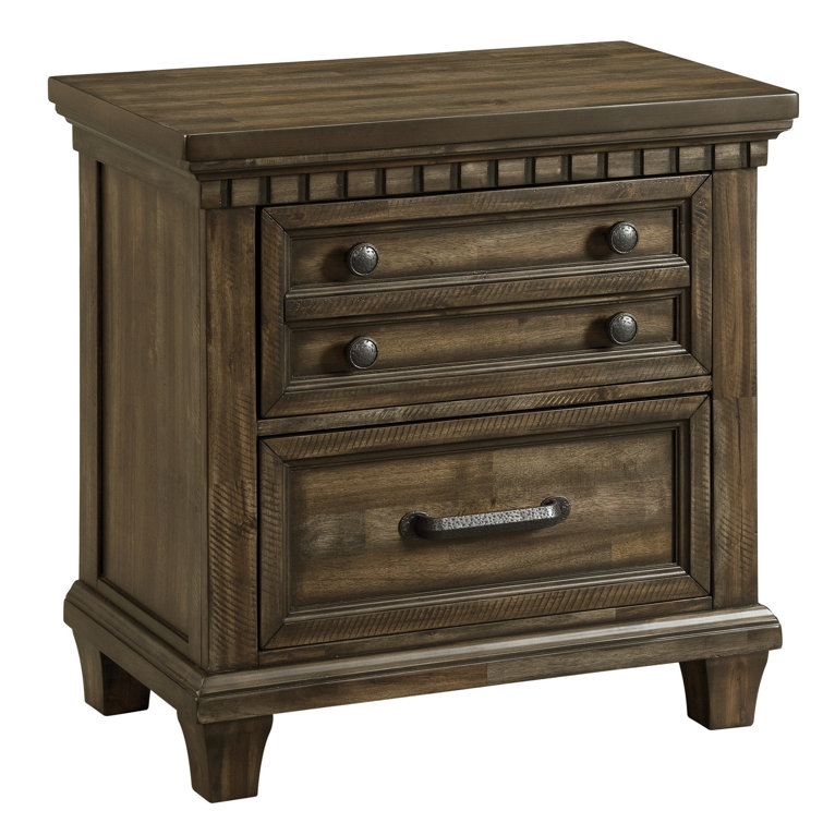 Windom Dark Brown King Storage 5PC Bedroom Set with USB Port