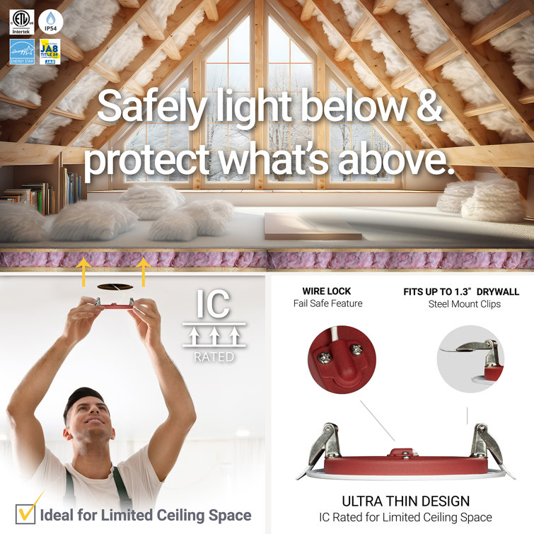 3-Inch Fire Rated Dimmable LED Recessed Light Pack