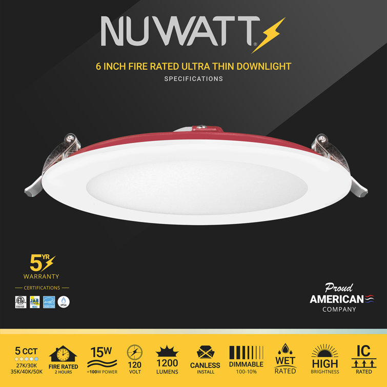 White 6-Inch Round Dimmable LED Canless Recessed Downlight (12-Pack)