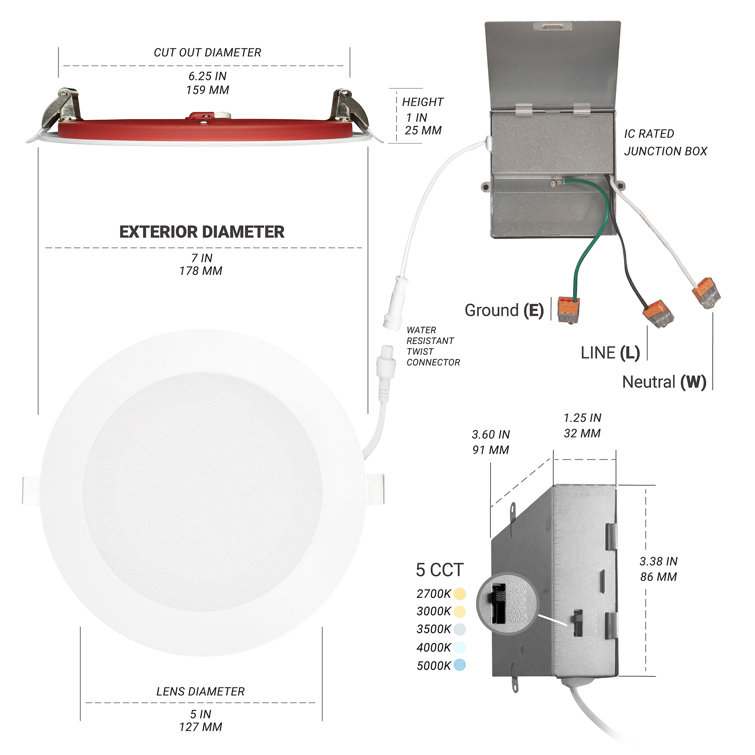 White 6-Inch Round Dimmable LED Canless Recessed Downlight (12-Pack)