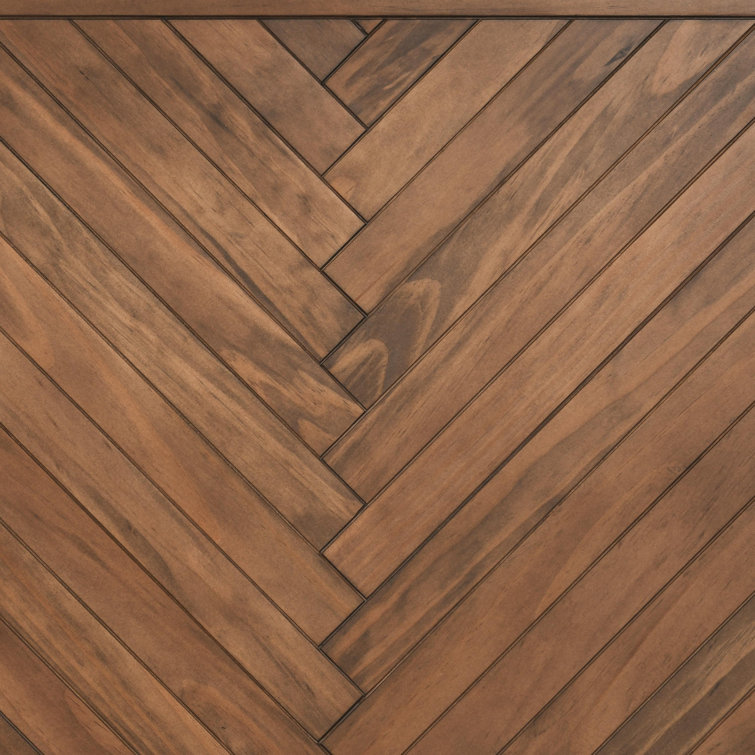 Chevron Reclaimed Wood 30" Square Coffee Table with Iron Base