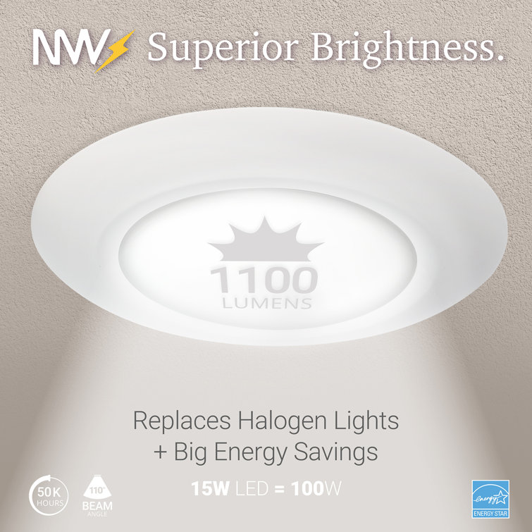 5/6 Inch White Aluminum LED Recessed Lighting Kit, 24 Pack