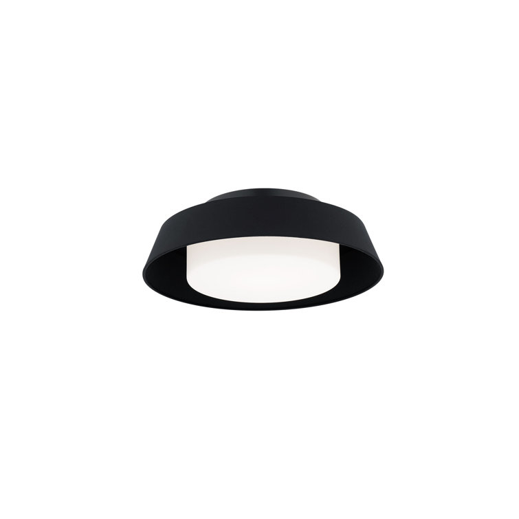 Black Aluminum Modern LED Flush Mount Ceiling Light