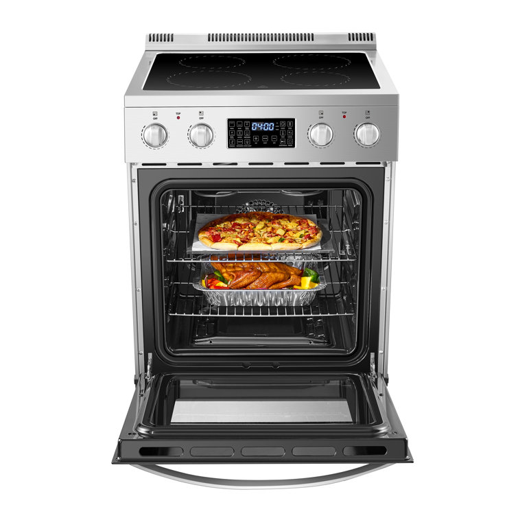 Lanbo 24 Inch Stainless Steel Freestanding Electric Range with Convection Oven