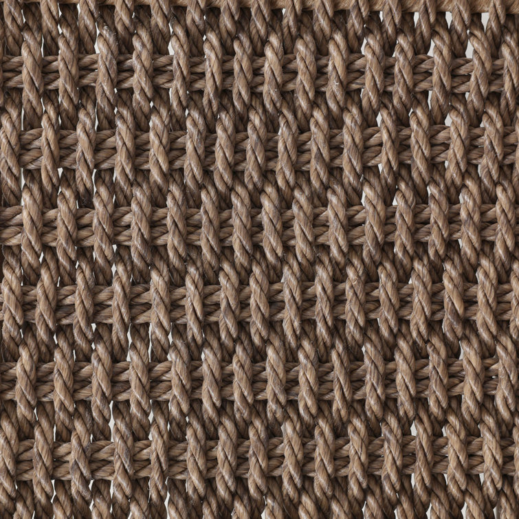 Dark Gray and Brown Woven Outdoor Dining Chair