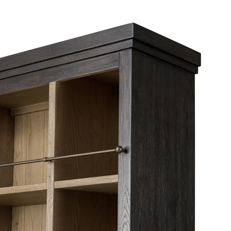 Alistair Smoked Black Veneer Tall Bookcase