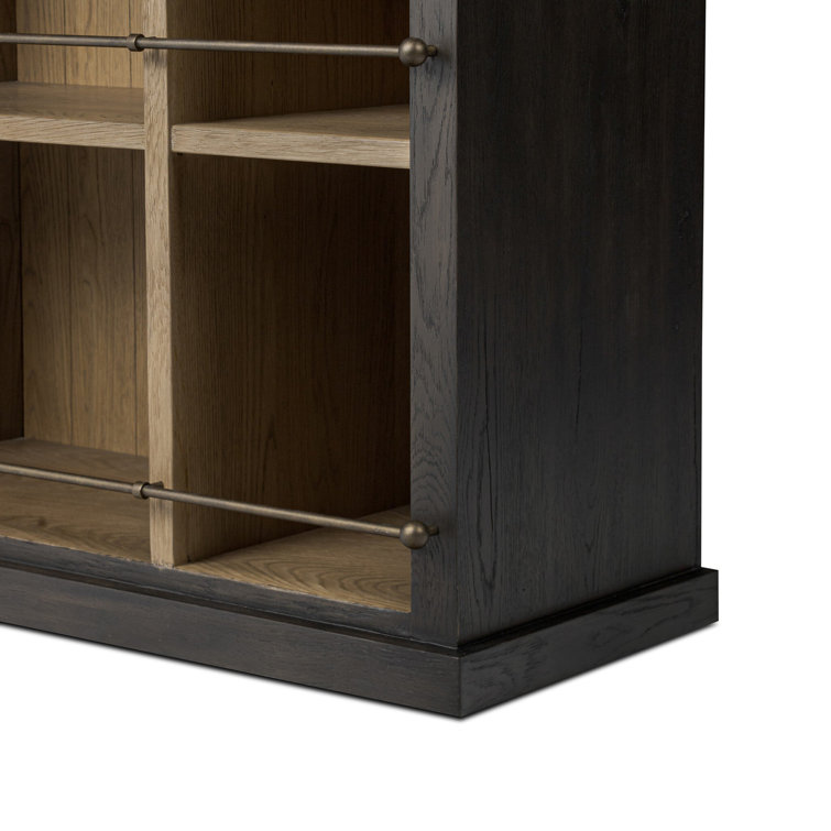 Alistair Smoked Black Veneer Tall Bookcase