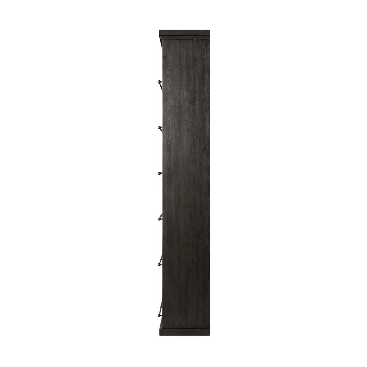 Alistair Smoked Black Veneer Tall Bookcase