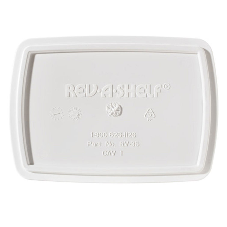 White Plastic 35 Quart Pull-Out Trash Bin