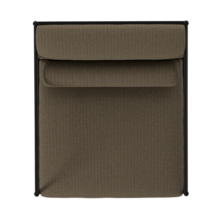 Taupe Woven Aluminum Outdoor Accent Chair with Cushions