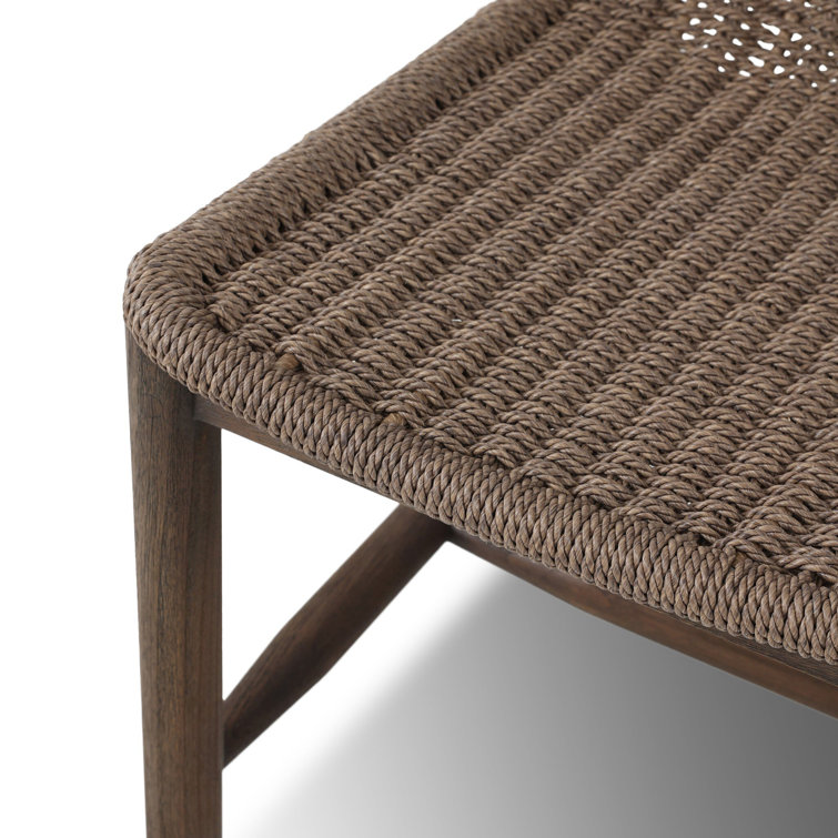 Dark Gray and Brown Woven Outdoor Dining Chair