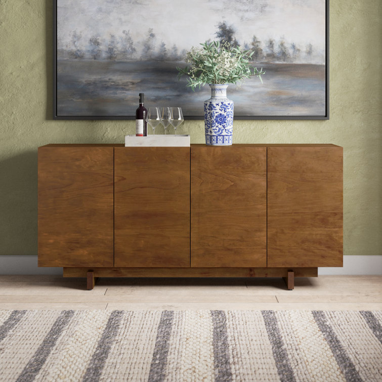 Octavia 74'' Solid Pine Sideboard in Natural Finish
