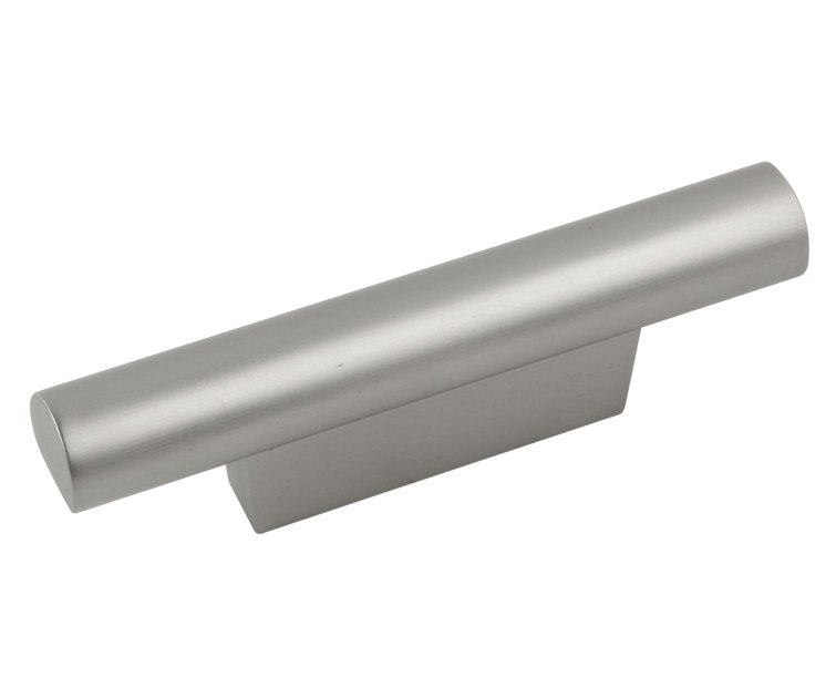 Brushed Nickel Modern Bar Pull with Mounting Hardware