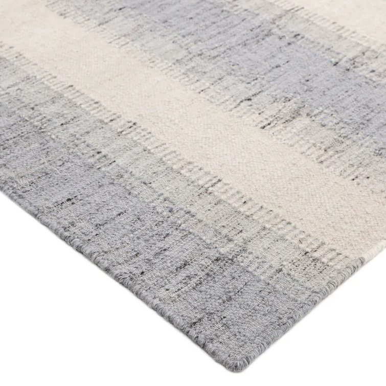 Levi Handwoven Wool Gray Flatweave 8' x 10' Area Rug
