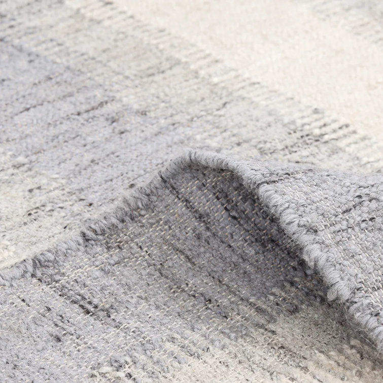 Levi Handwoven Wool Gray Flatweave 8' x 10' Area Rug