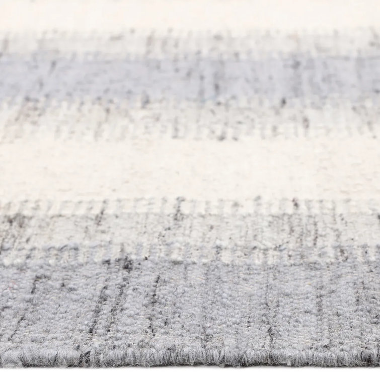 Levi Handwoven Wool Gray Flatweave 8' x 10' Area Rug