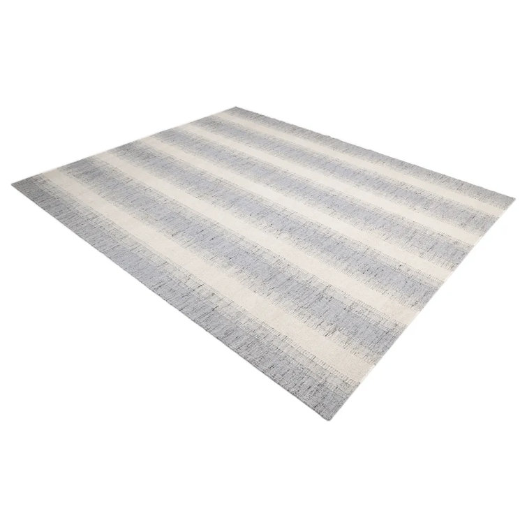 Levi Handwoven Wool Gray Flatweave 8' x 10' Area Rug