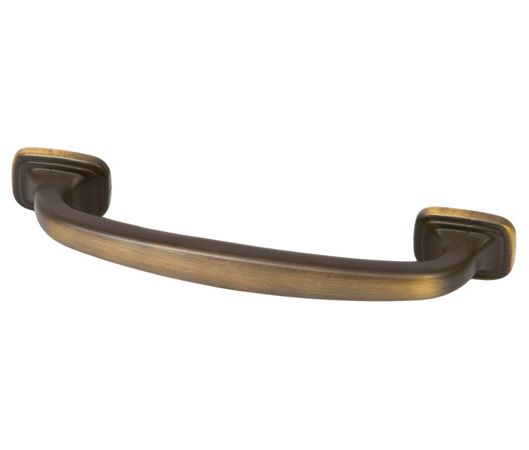 Sydney 4" Vintage Brass Rectangular Bar Pull