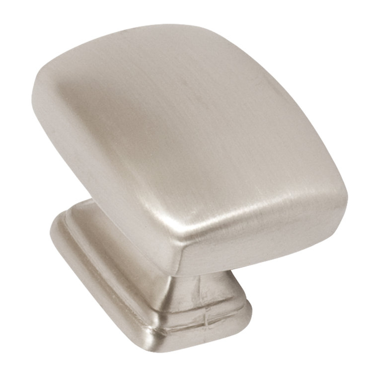 Sydney Satin Nickel Rectangular Cabinet Knob with Mounting Hardware