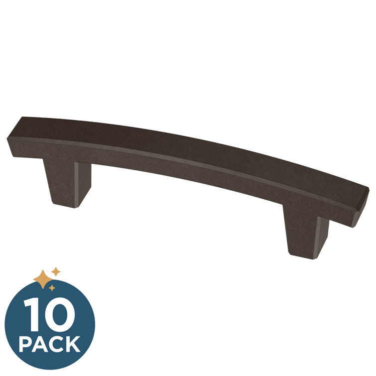 Deep Bronze 4'' Cabinet Pulls with Mounting Hardware, Set of 10