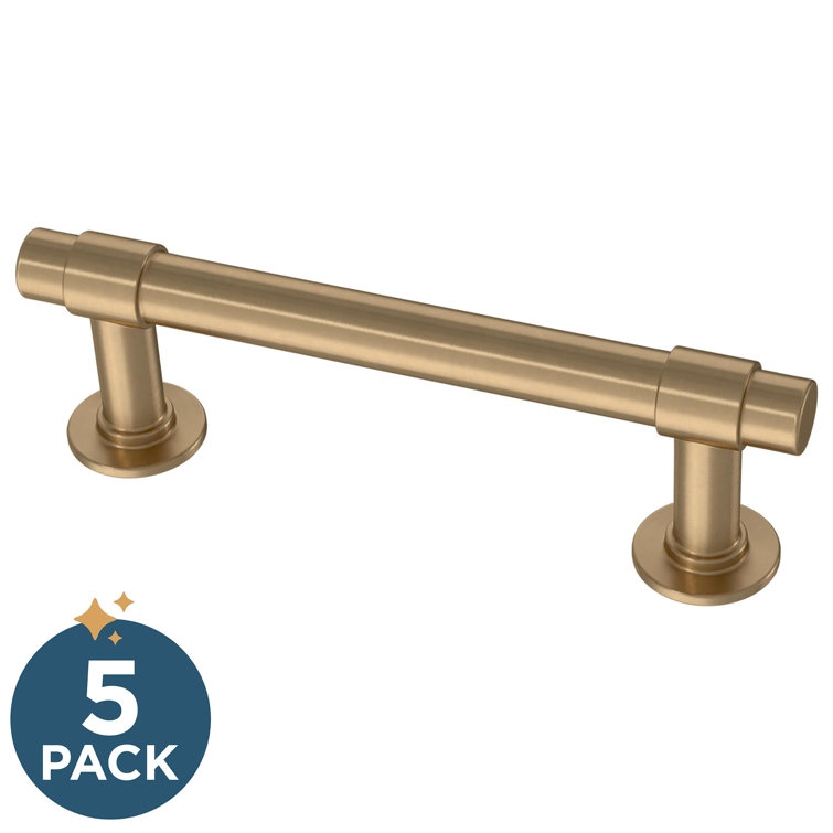 Francisco 5-Pack Champagne Bronze Antimicrobial Cabinet Bar Pulls