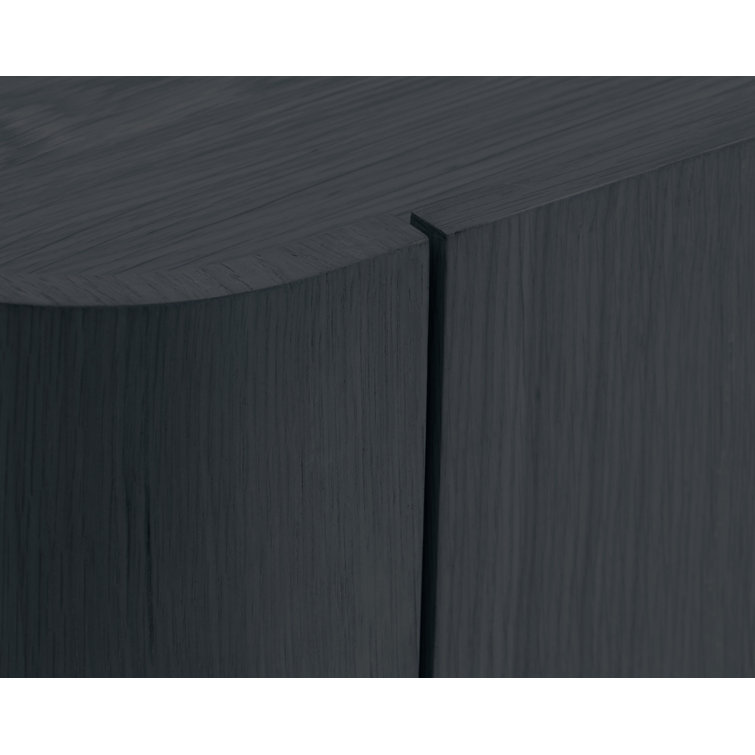 Atlas 71'' Black Wood Minimalist Sideboard