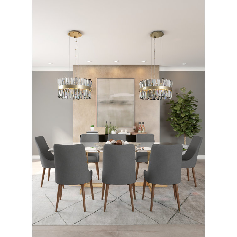 Allegri Glacier 20" LED Drum Pendant in Matte Black & Gold