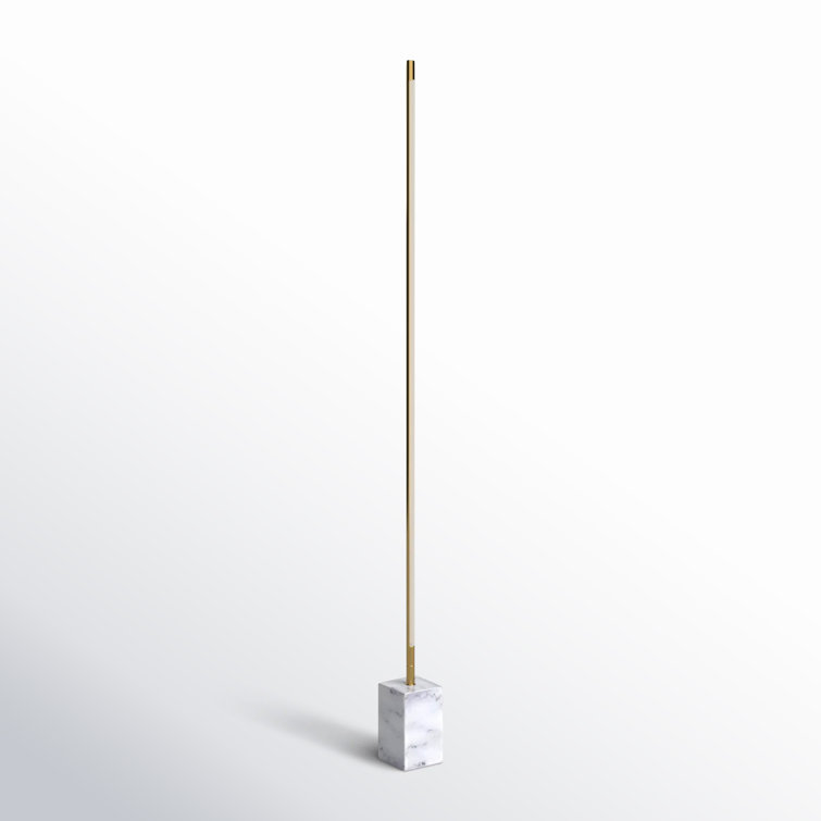 Felix 70'' Antique Brass LED Wall Washer with Marble Base
