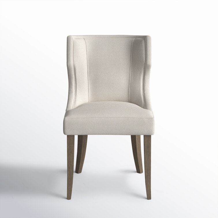 Gray Upholstered Traditional Wood Side Chair
