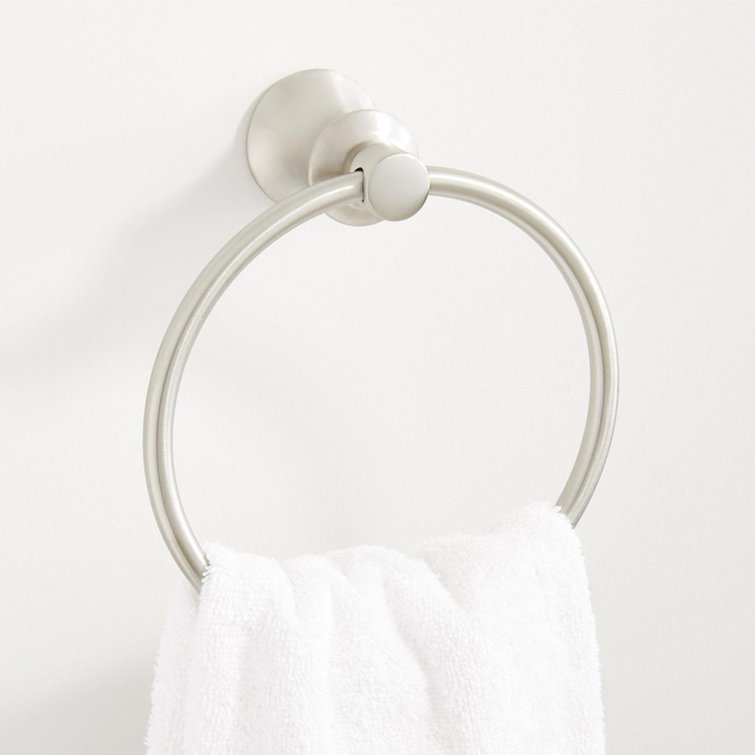 Brushed Nickel Circular Wall Mounted Towel Ring