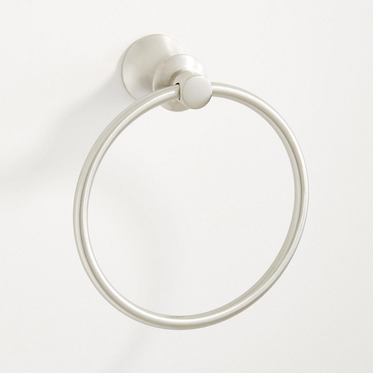 Brushed Nickel Circular Wall Mounted Towel Ring