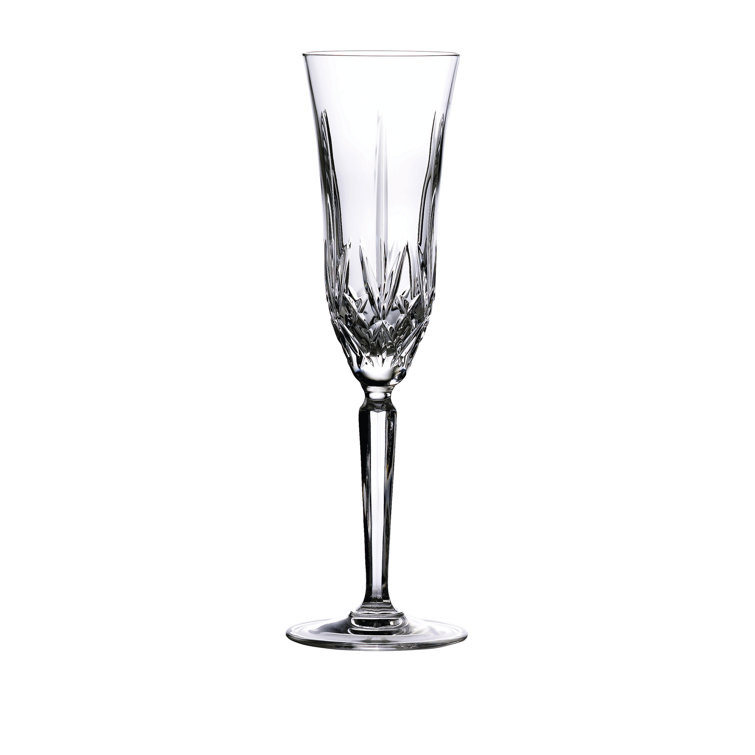 Maxwell Clear Crystal Cut Champagne Flute Set of Four