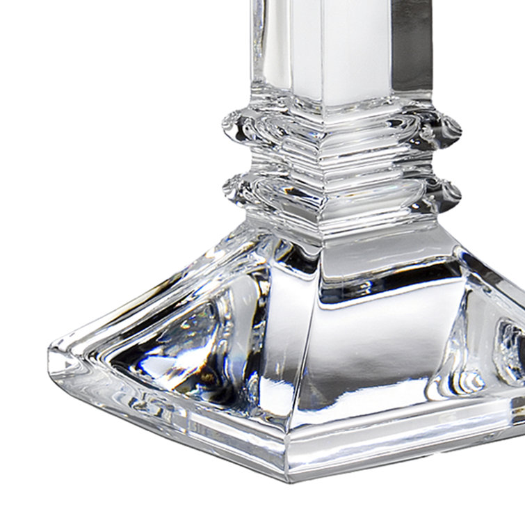 10" Clear Crystal Tabletop Candlestick Pair