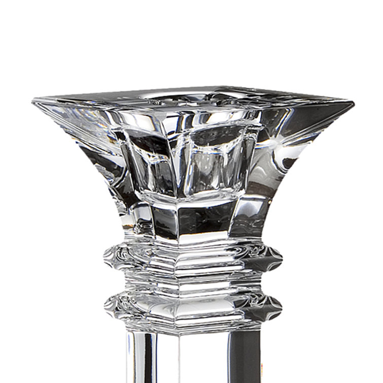 10" Clear Crystal Tabletop Candlestick Pair