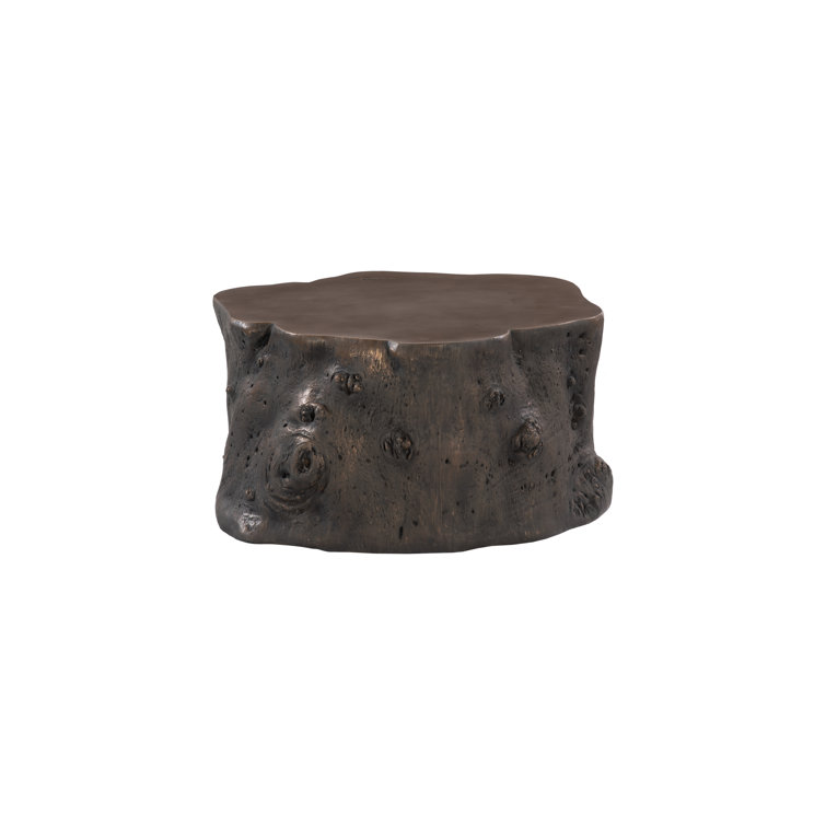 Bronze Finish Rectangular Outdoor Wood Coffee Table