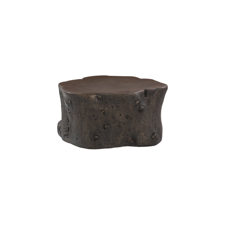 Bronze Finish Rectangular Outdoor Wood Coffee Table