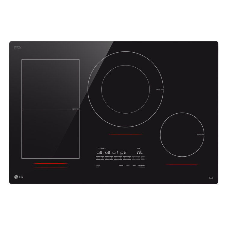 30" Black Ceramic Induction Cooktop with Touch Control