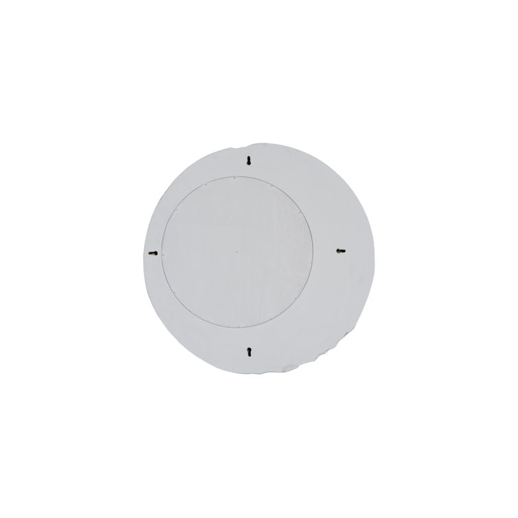 Cosmos Fluted 39" Round Silver & Gold Accent Mirror