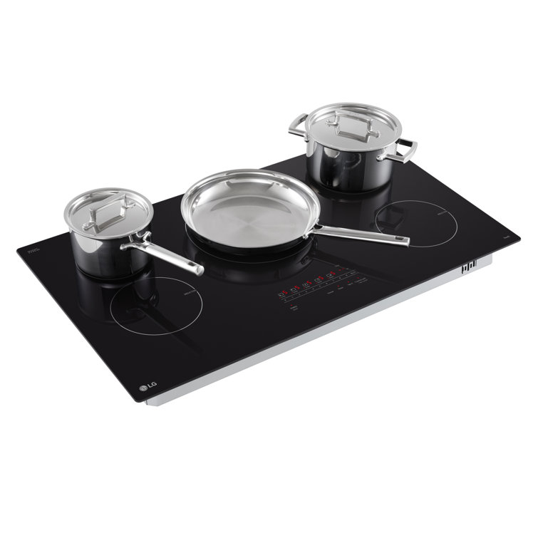 LG 36" Black Ceramic 5-Burner Induction Cooktop with Touch Control