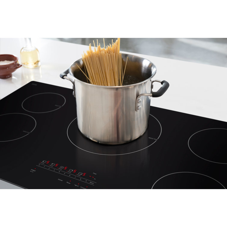LG 36" Black Ceramic 5-Burner Induction Cooktop with Touch Control