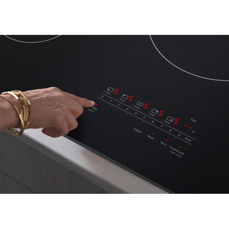 LG 36" Black Ceramic 5-Burner Induction Cooktop with Touch Control