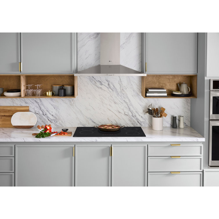 LG 36" Black Ceramic 5-Burner Induction Cooktop with Touch Control