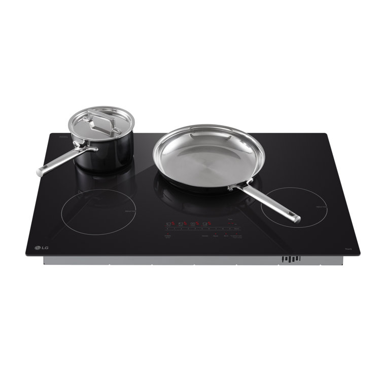 LG 30" Black Ceramic 4-Burner Induction Cooktop with Touch Control