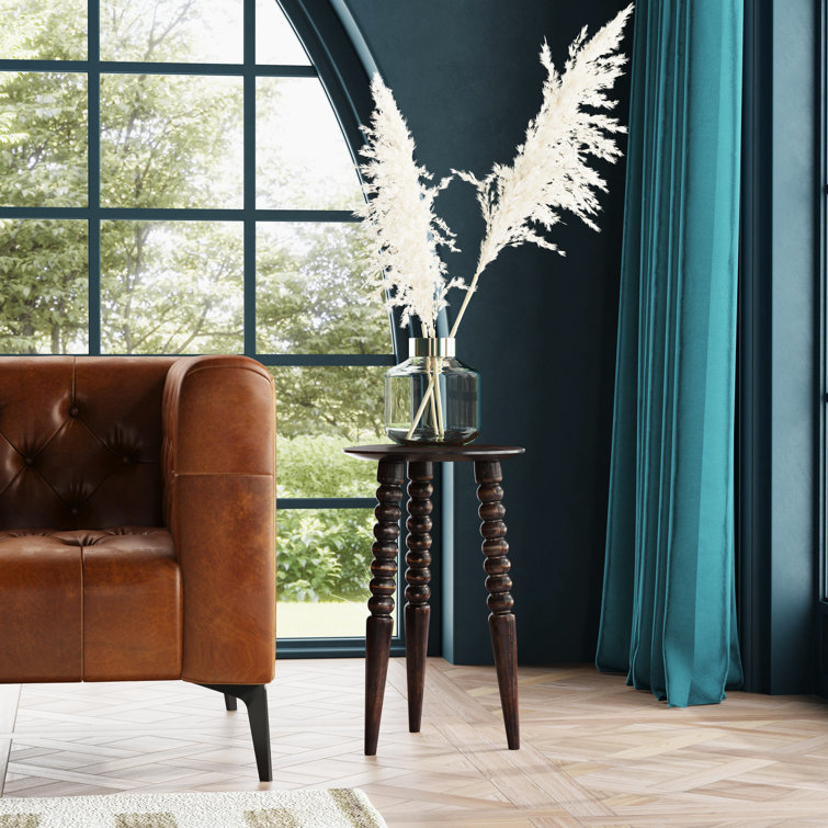 Lessing 71'' Round Solid Wood Tripod Accent Table