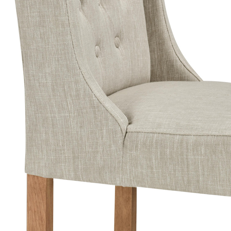 Karla Traditional Tufted 30" Barstool with Solid Wood Legs